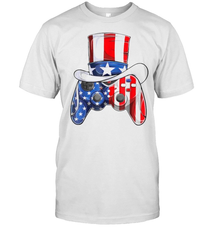 4th Of July Patriotic American Flag Video Game T- Classic Men's T-shirt