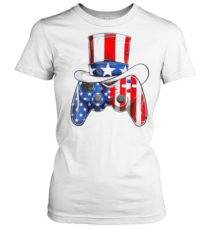 4th Of July Patriotic American Flag Video Game T- Classic Women's T-shirt