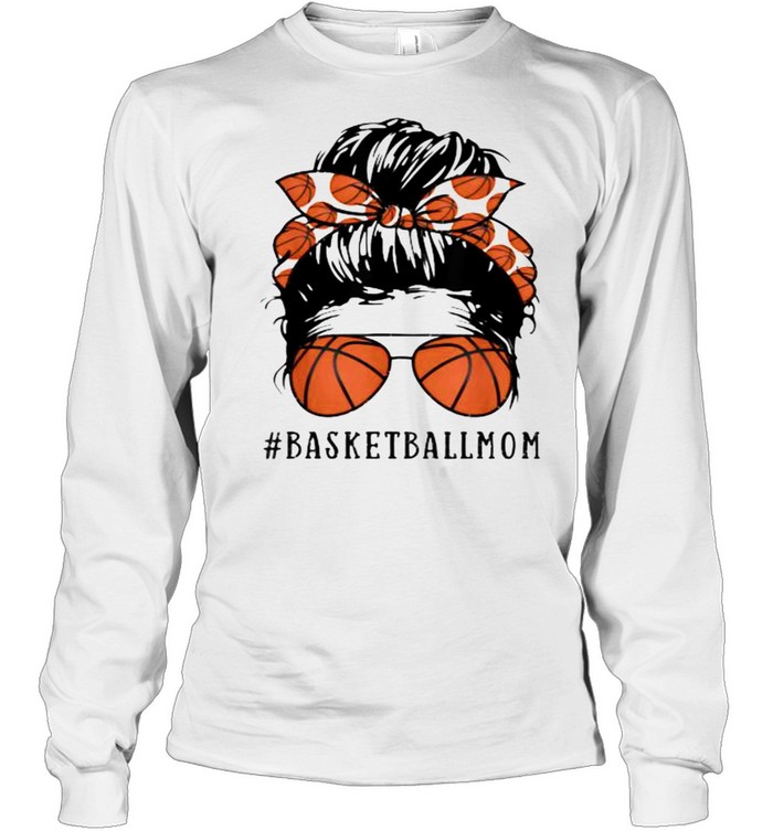 Basketball Mom Messy Bun Long Sleeved T-shirt