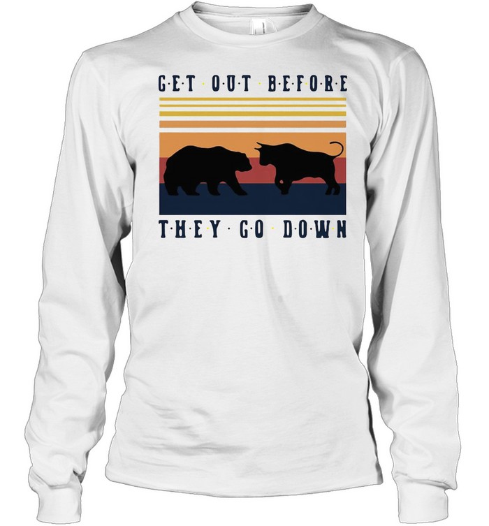 Bear And Buffalo Get Out Before They Go Down Long Sleeved T-shirt