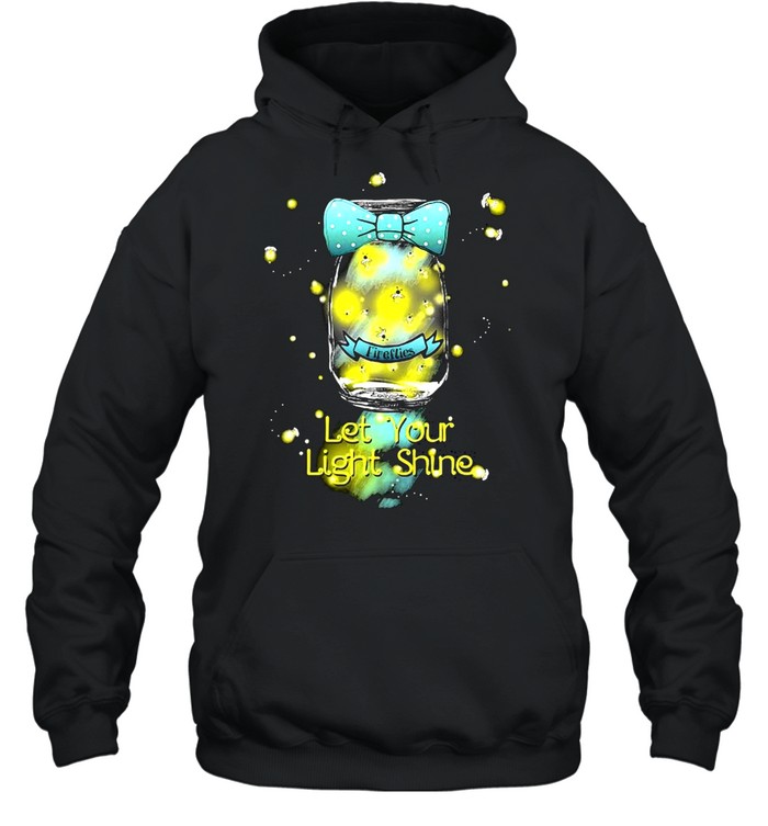 Fireflies In Mason Jar Let Your Light Shine Scripture T-shirt Unisex Hoodie