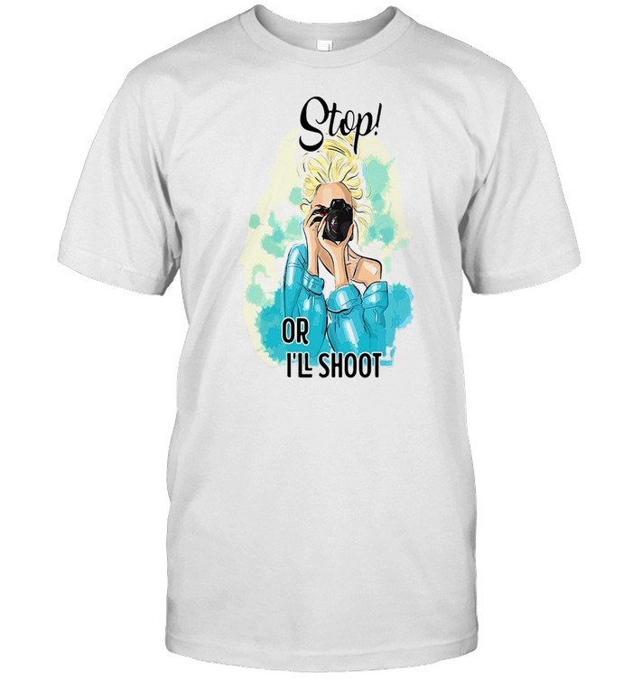 Photography Girl Stop Or I’ll Shoot T-shirt Classic Men's T-shirt