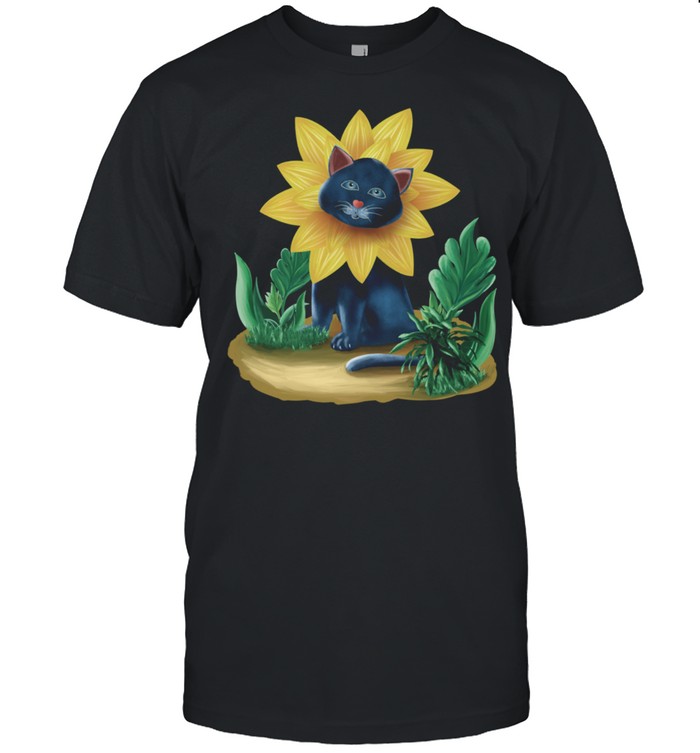 Sunflower Cat Lover Design For Cats Langarmshirt shirt Classic Men's T-shirt