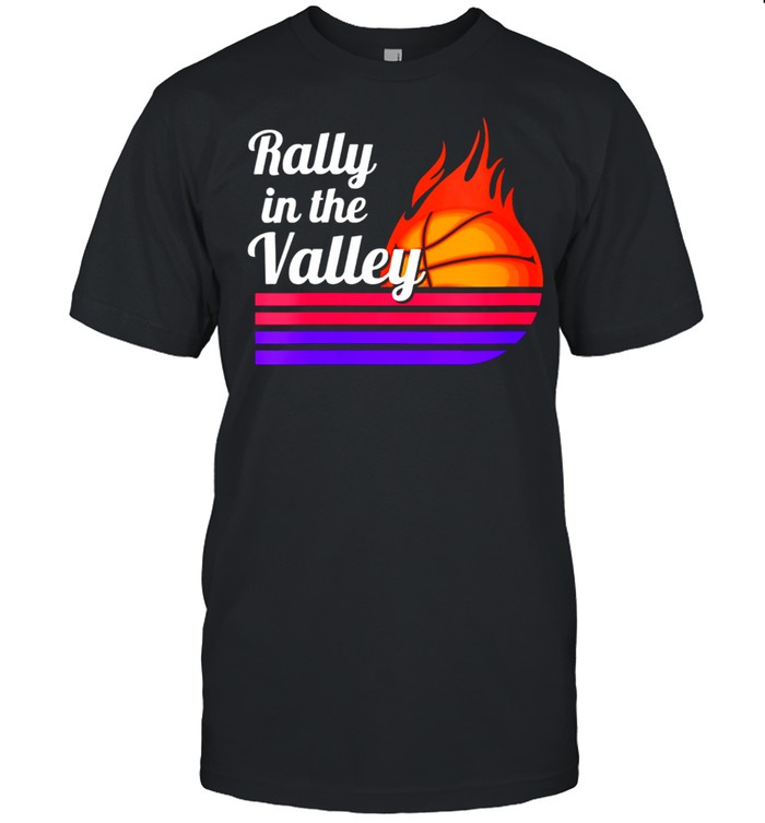 Rally In The Valley Phoenix Flaming Basketball Retro Sunset shirt Classic Men's T-shirt