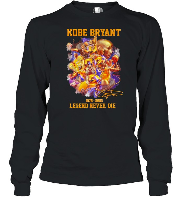 Kobe Bryant 1978 2020 Legend Never Die signature shirt Long Sleeved T-shirt