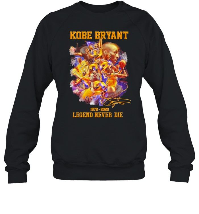 Kobe Bryant 1978 2020 Legend Never Die signature shirt Unisex Sweatshirt