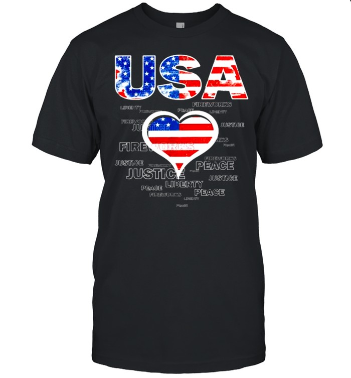 4th of July USA American flag Fireworks T- Classic Men's T-shirt