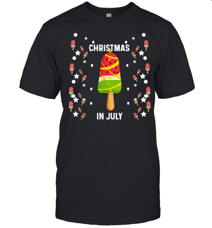 Watermelon ice cream Christmas Tree Christmas In July shirt Classic Men's T-shirt