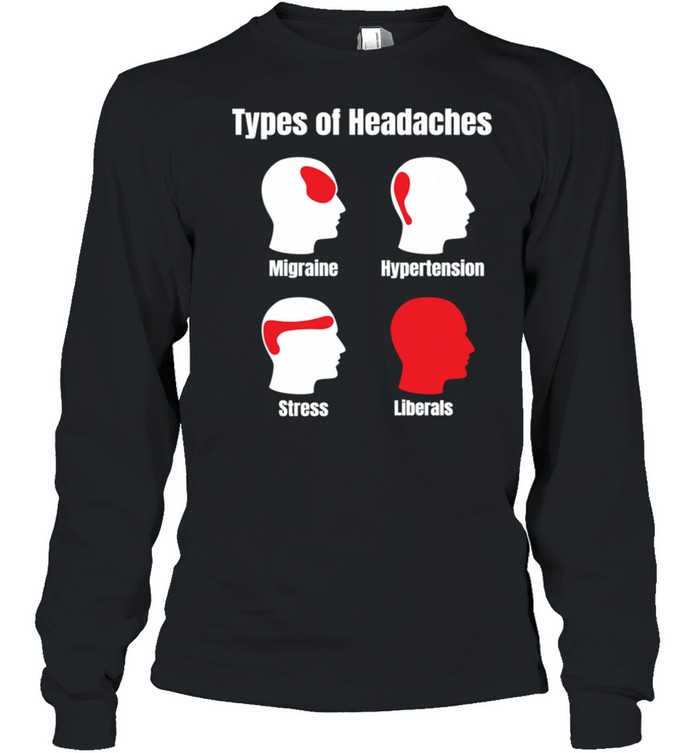 Headache Meme Red Area Liberals shirt Long Sleeved T-shirt