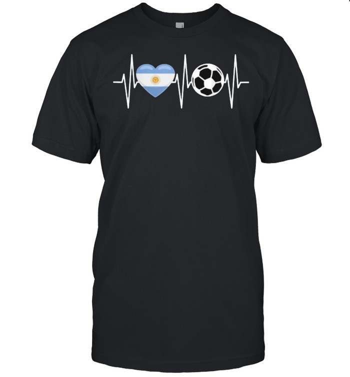 Argentina Soccer Heartbeat  Classic Men's T-shirt