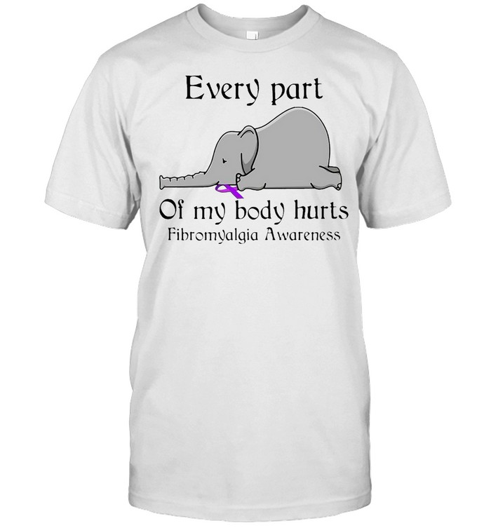 Elephant Every Parts Of My Body Hurts Fibromyalgia Awareness T-shirt Classic Men's T-shirt