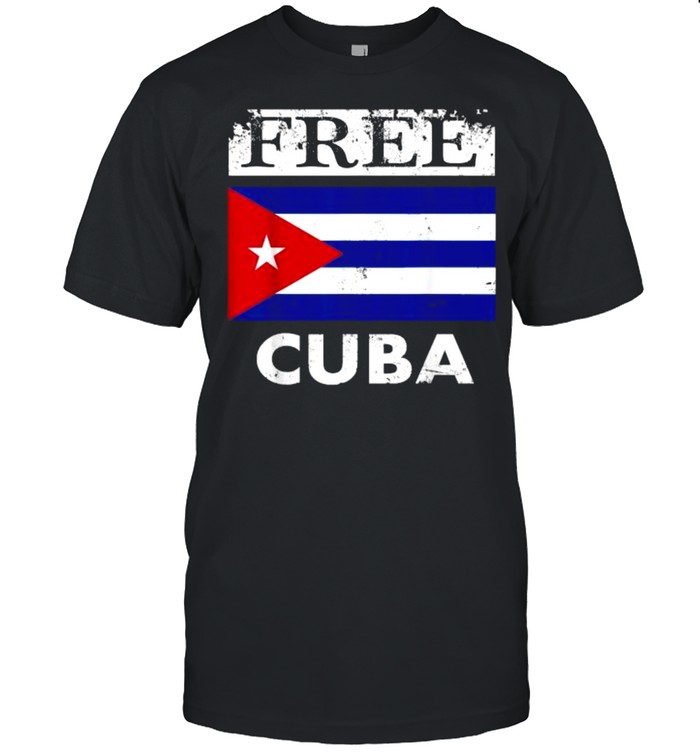 Free Cuba Cuban Flag Pride T-Shirt