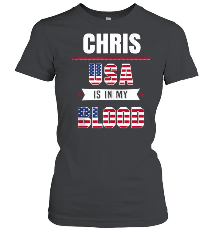 Mens USA Is In My Blood Chris Patriotic shirt Classic Women's T-shirt
