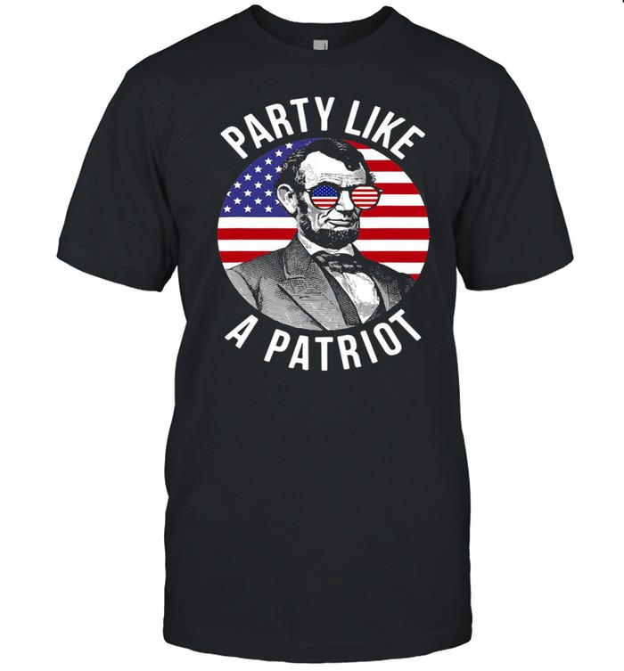 Party Like A Patriot USA Flag Funny Fourth Of July T-shirt Classic Men's T-shirt