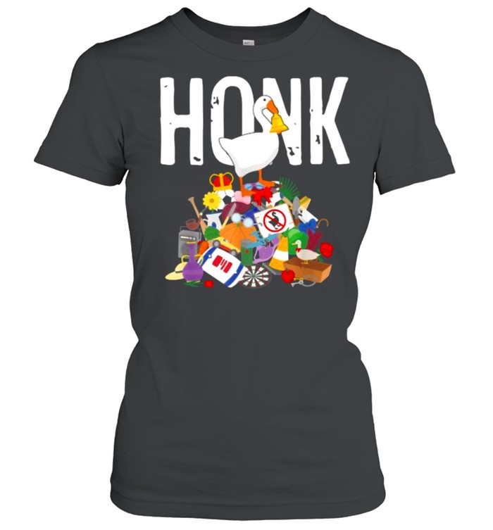 Goose Game Honk Untitled Goose Addiction Press Y To Honk Classic Women's T-shirt