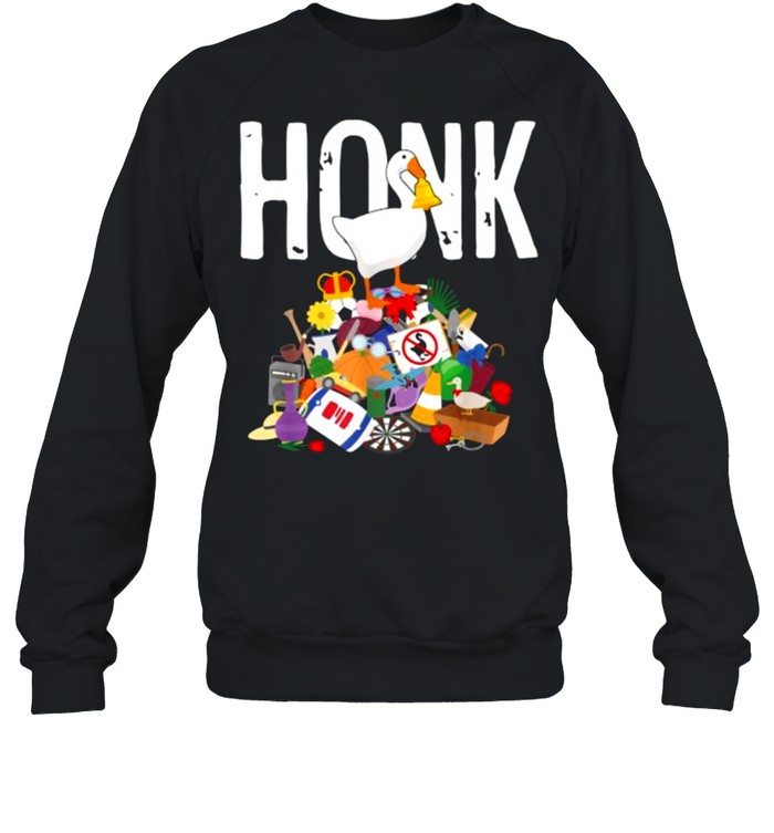 Goose Game Honk Untitled Goose Addiction Press Y To Honk Unisex Sweatshirt