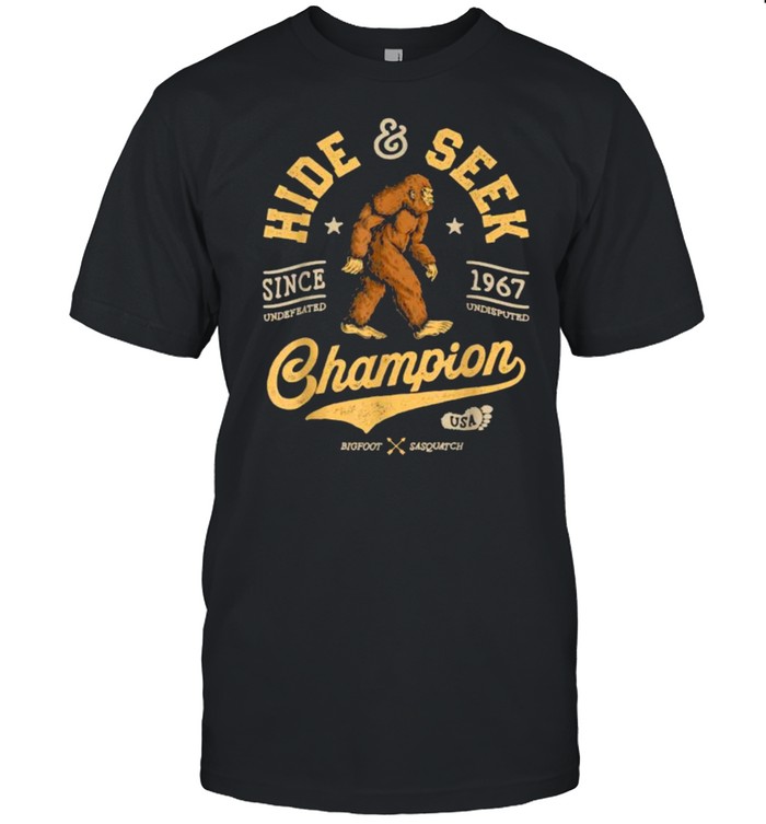 Hide And Seek Champion Funny Bigfoot Sasquatch Retro T- Classic Men's T-shirt