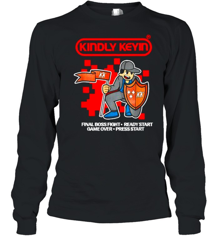 Kindly Keyin MerchFinal Boss Fight Ready Start Game Over Playing Gaming T- Long Sleeved T-shirt