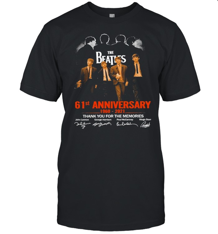 The Beatles 61st Anniversary 1960 2021 thank you signatures shirt Classic Men's T-shirt