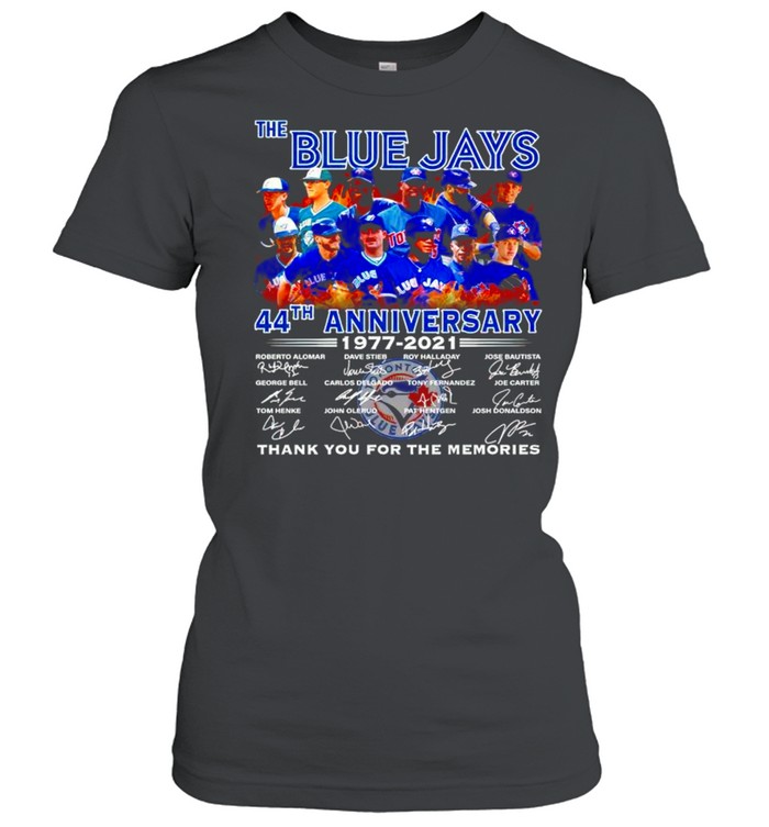 The Blue Jays 44th Anniversary 1977 2021 thank you for the memories shirt Classic Women's T-shirt