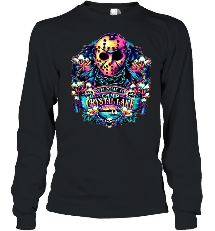 Welcome to Camp Crystal Lake Jaosn Vorhees T-shirt Long Sleeved T-shirt