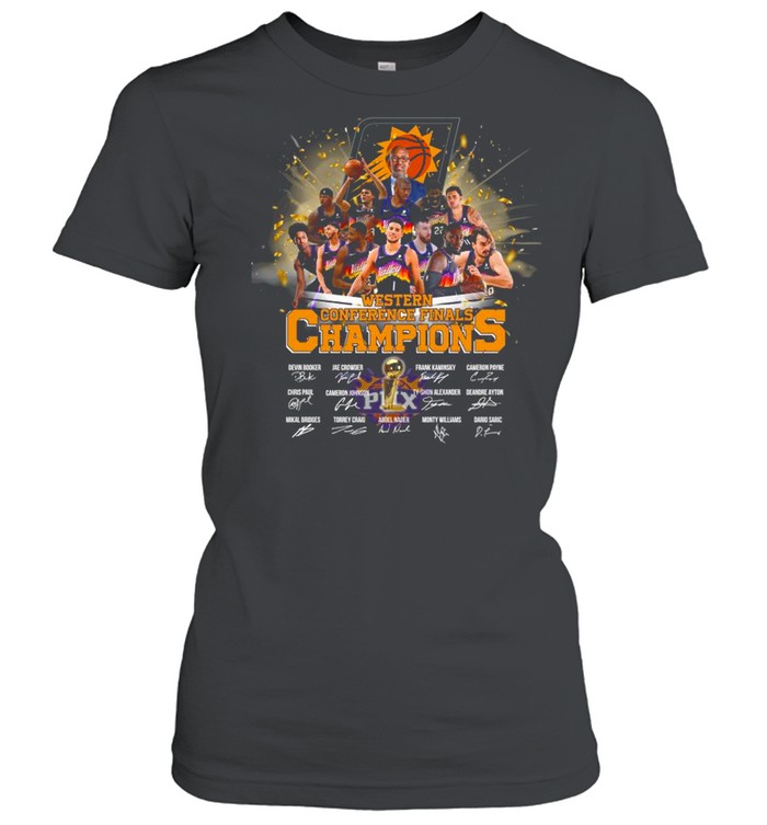 Western Conference Finals Champions Phoenix Suns Team Player Signatures shirt Classic Women's T-shirt