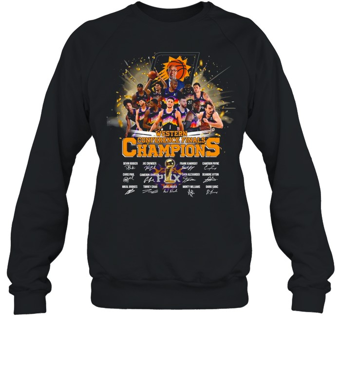 Western Conference Finals Champions Phoenix Suns Team Player Signatures shirt Unisex Sweatshirt