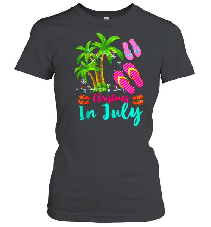 Christmas In July Ugly Christmas Flip Flops Summer Vacation T- Classic Women's T-shirt