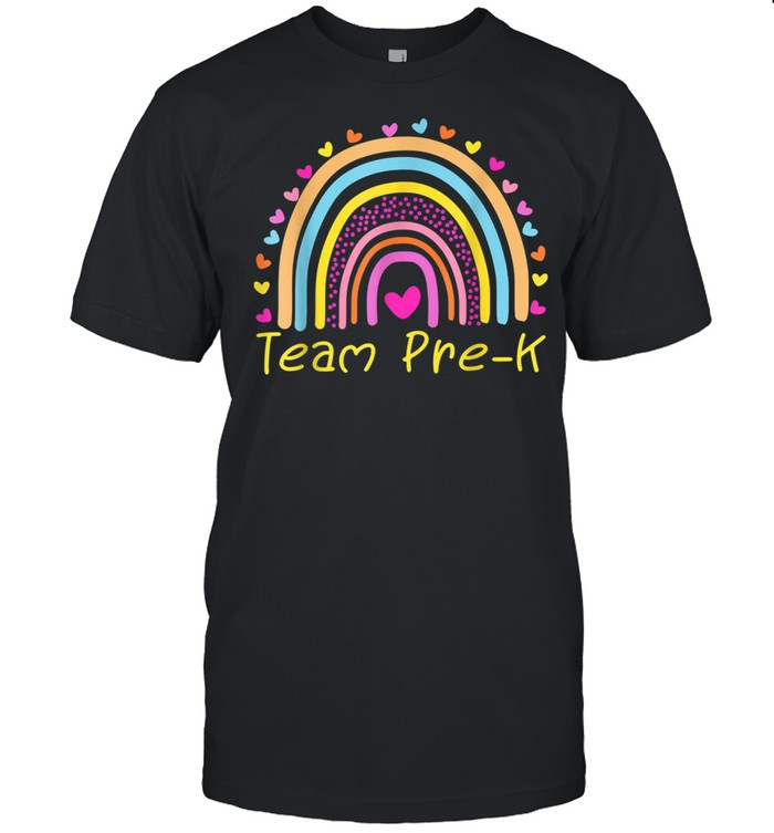 First Day Of Team PreK Teacher Rainbow shirt Classic Men's T-shirt