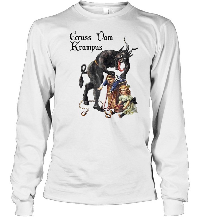 Greetings From Gruss Vom Krampus T-shirt Long Sleeved T-shirt