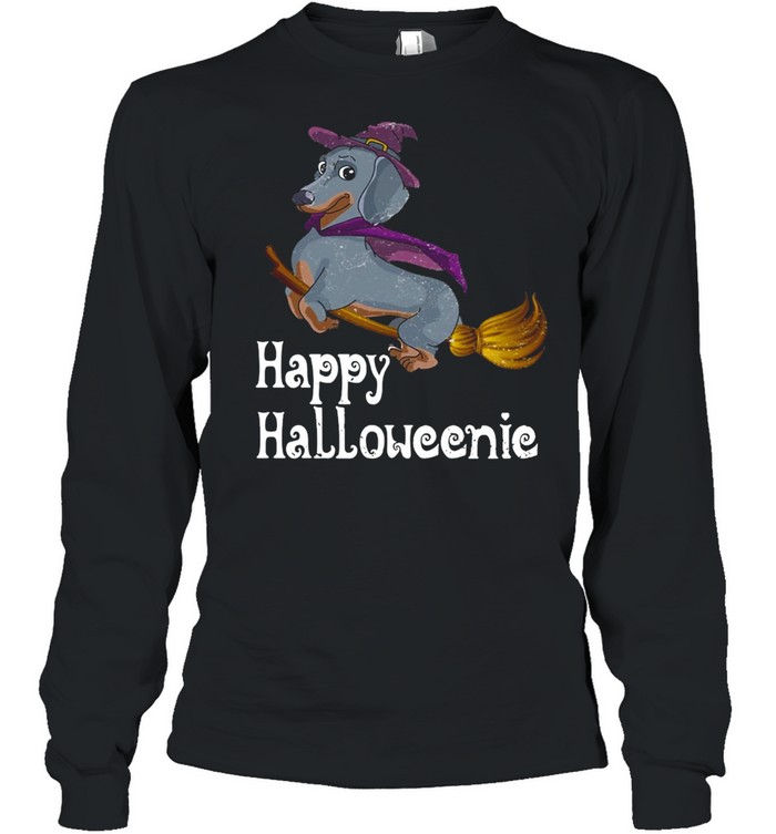 Happy Halloweenie Dachshund Halloween T-shirt Long Sleeved T-shirt