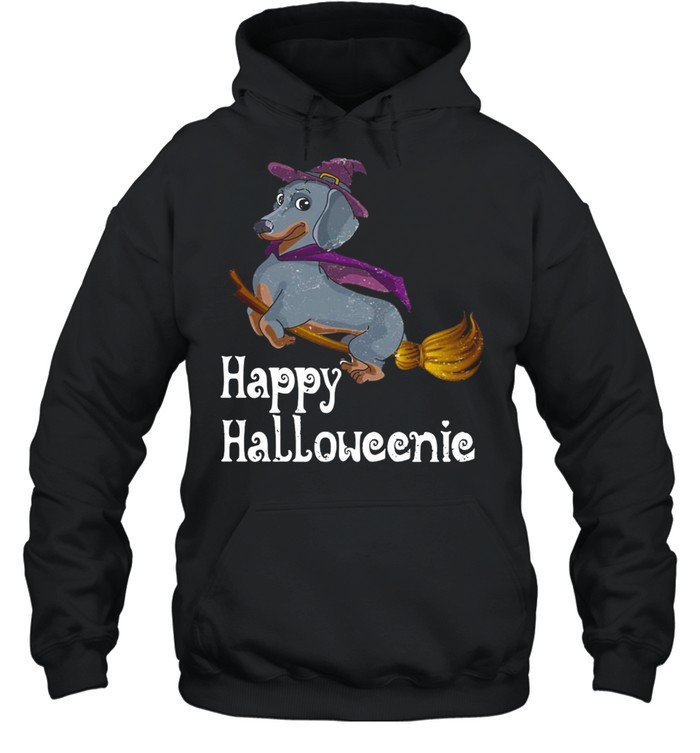 Happy Halloweenie Dachshund Halloween T-shirt Unisex Hoodie