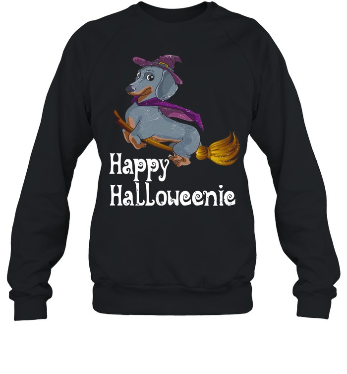 Happy Halloweenie Dachshund Halloween T-shirt Unisex Sweatshirt