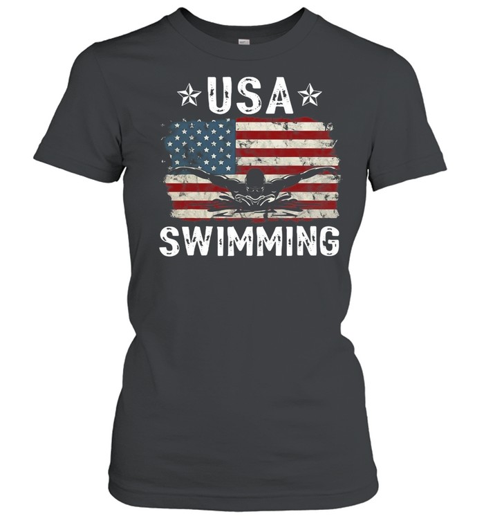 Team Retro Support USA Swimmer Vintage Classic Women's T-shirt