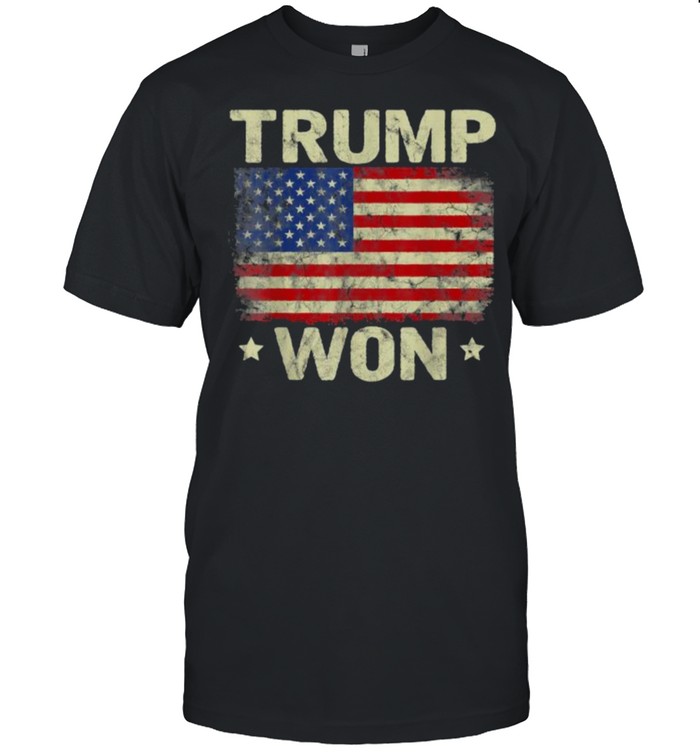 Trump Won T 4th of July American Flag T- Classic Men's T-shirt