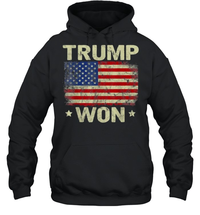 Trump Won T 4th of July American Flag T- Unisex Hoodie