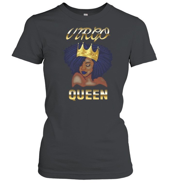 Virgo Queen Born In August-September Black Queen Birthday T-shirt Classic Women's T-shirt