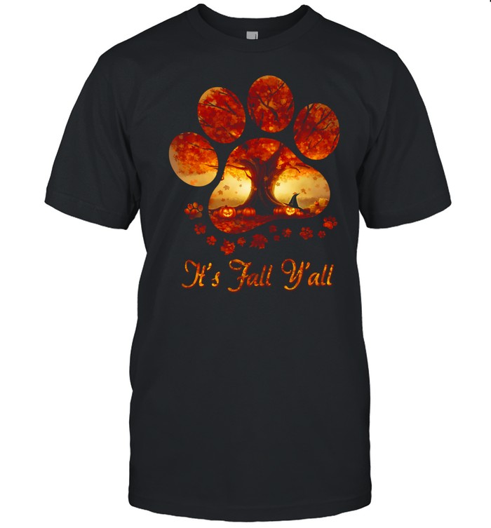 Paw tree It’s fall y’all halloween shirt Classic Men's T-shirt