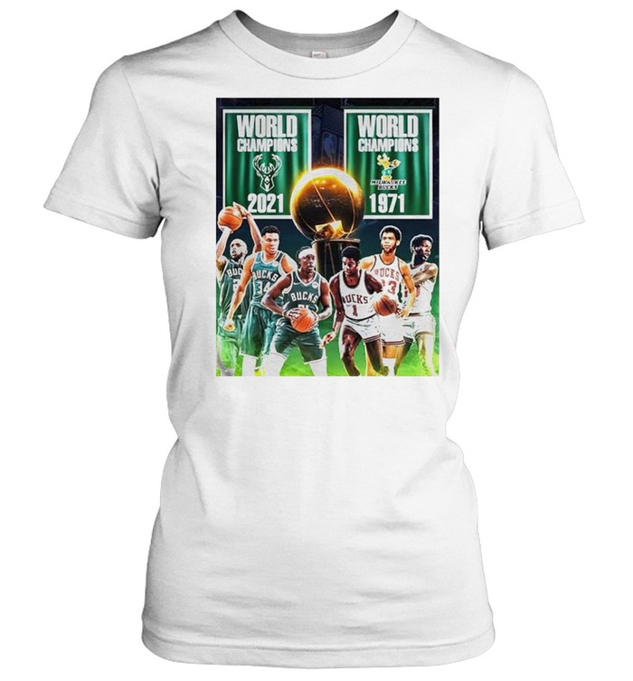 1971 2021 Milwaukee Bucks 2x World Champions NBA shirt Classic Women's T-shirt