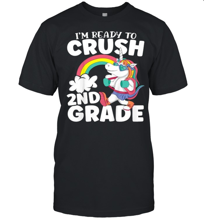 I’m Ready To Crush 2nd Grade Back To School Unicorn T- Classic Men's T-shirt