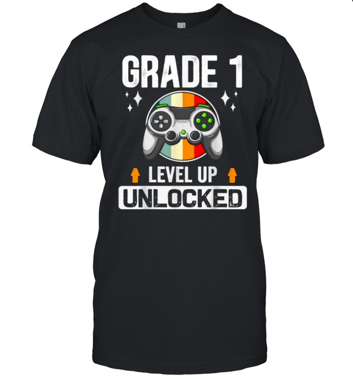 Grade 1st Unlocked Level Up Back To School First Grade Vintage T- Classic Men's T-shirt