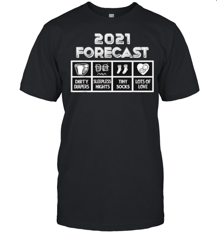 2021 Forecast Baby Announcement Promoted to Dad Mom T- Classic Men's T-shirt