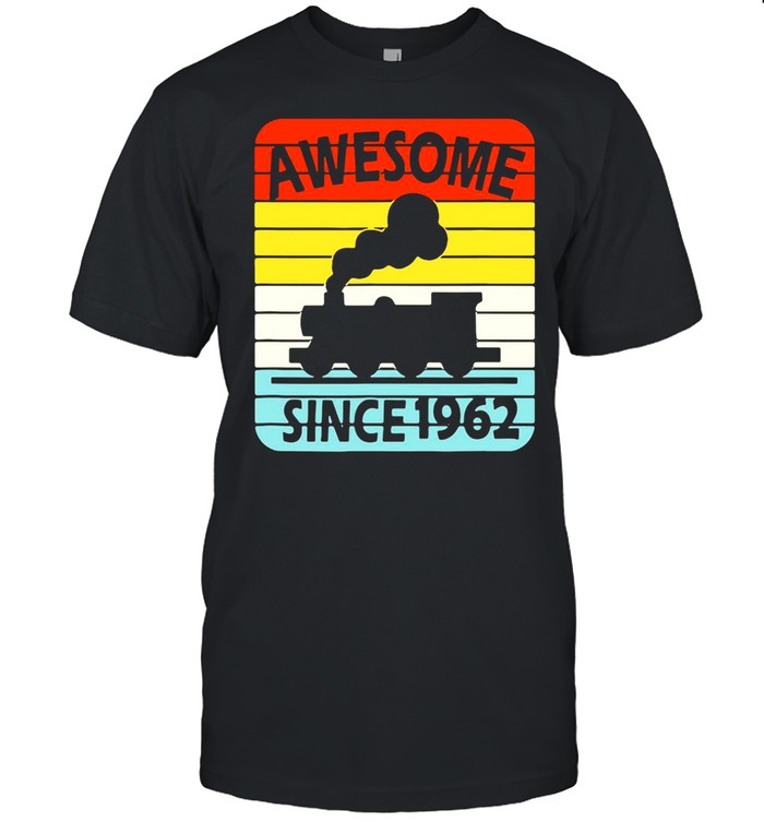 59th Birthday Train Awesome Since 1962 Age 59 Vintage T-shirt Classic Men's T-shirt