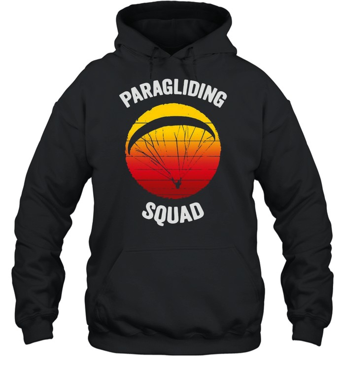 Flying Parachute Paragliding Squad Vintage T-shirt Unisex Hoodie