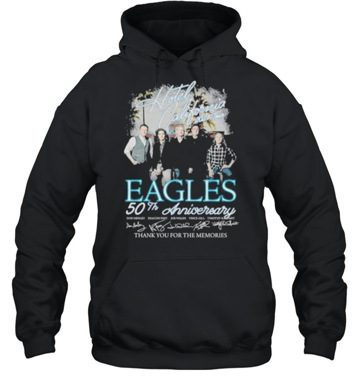 Hotel California 2021 Tour Eagles 50th Anniversary Thank You For The momories Unisex Hoodie