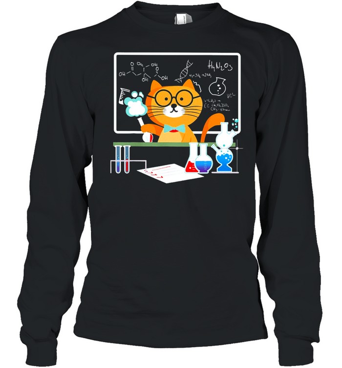 Cat Chemistry shirt Long Sleeved T-shirt