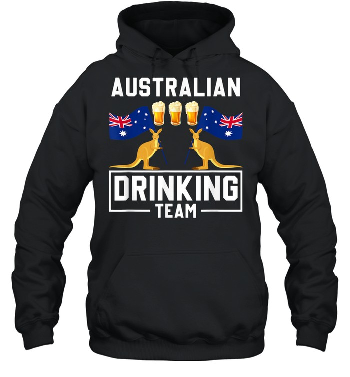 Kangaroo Australian Drinking Team Beer Drinker Australia shirt Unisex Hoodie