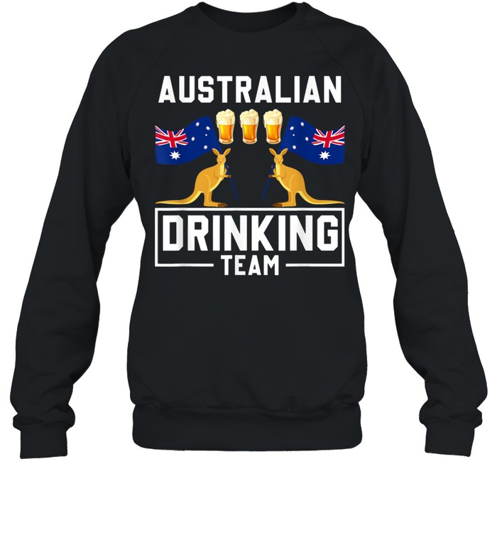 Kangaroo Australian Drinking Team Beer Drinker Australia shirt Unisex Sweatshirt