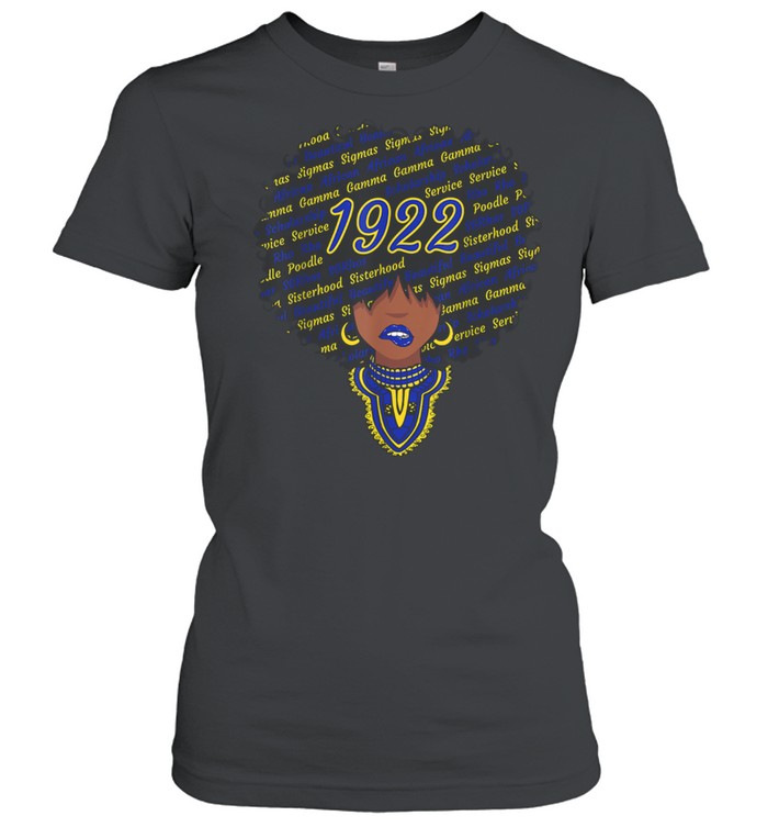 SGRho Sigma1922 Afro Hair GammaRho Words shirt Classic Women's T-shirt