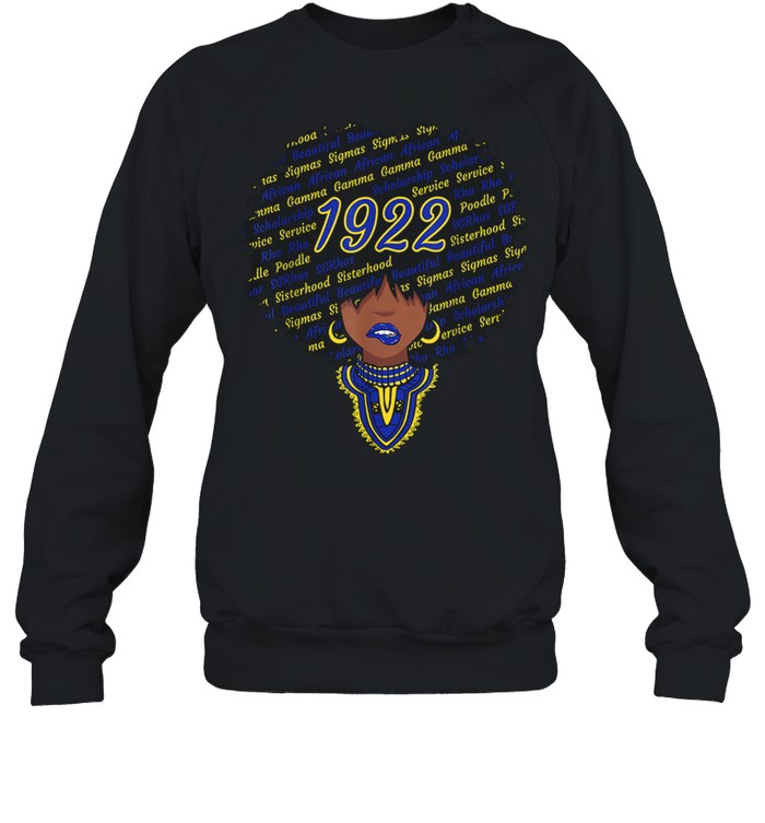 SGRho Sigma1922 Afro Hair GammaRho Words shirt Unisex Sweatshirt